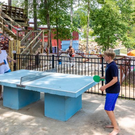 kids playing table tennis